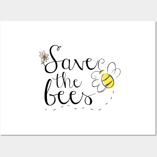 save the bees Wall Art by Natterbugg